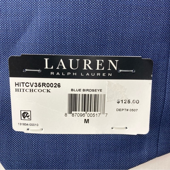 Lauren Ralph Lauren Men's 2-pc Blue Birdseye Classic-Fit Wool Jacket Vest 42R - Picture 11 of 11